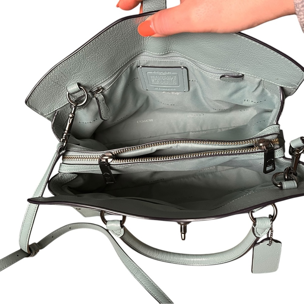 Coach Sage/teal Green Leather Handbag - Picture 9 of 17